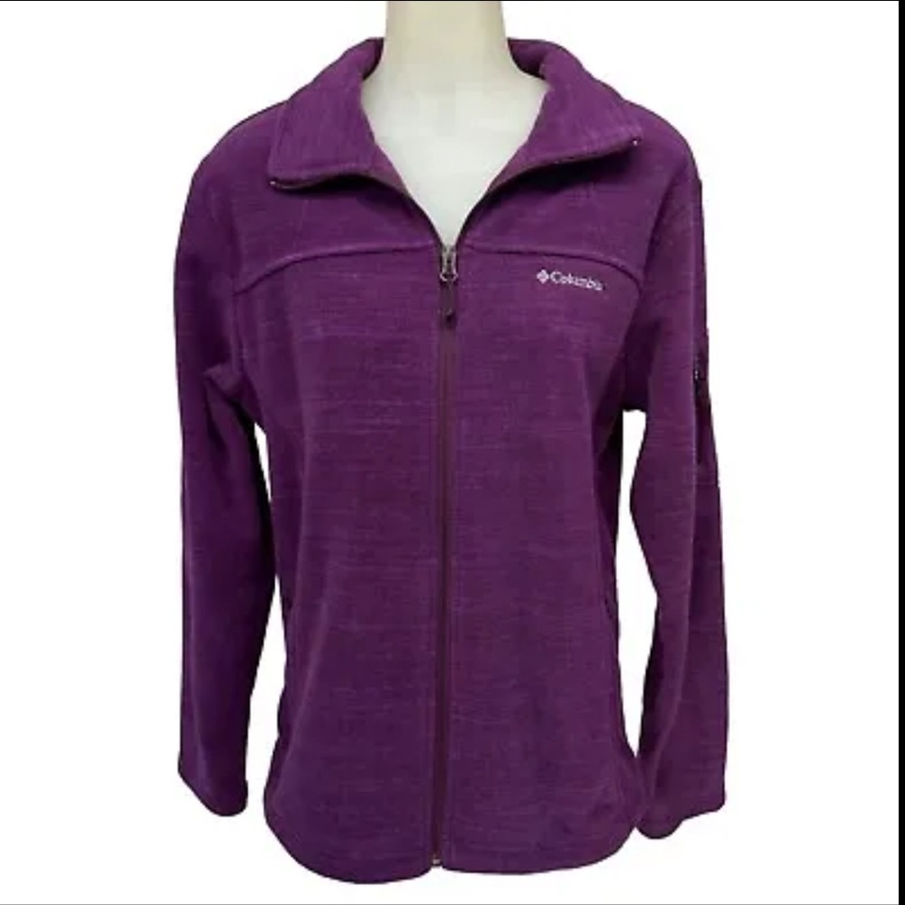 Columbia Sportswear Jacket Women’s Purple Long Sleeve Full Zip Size L Ve…